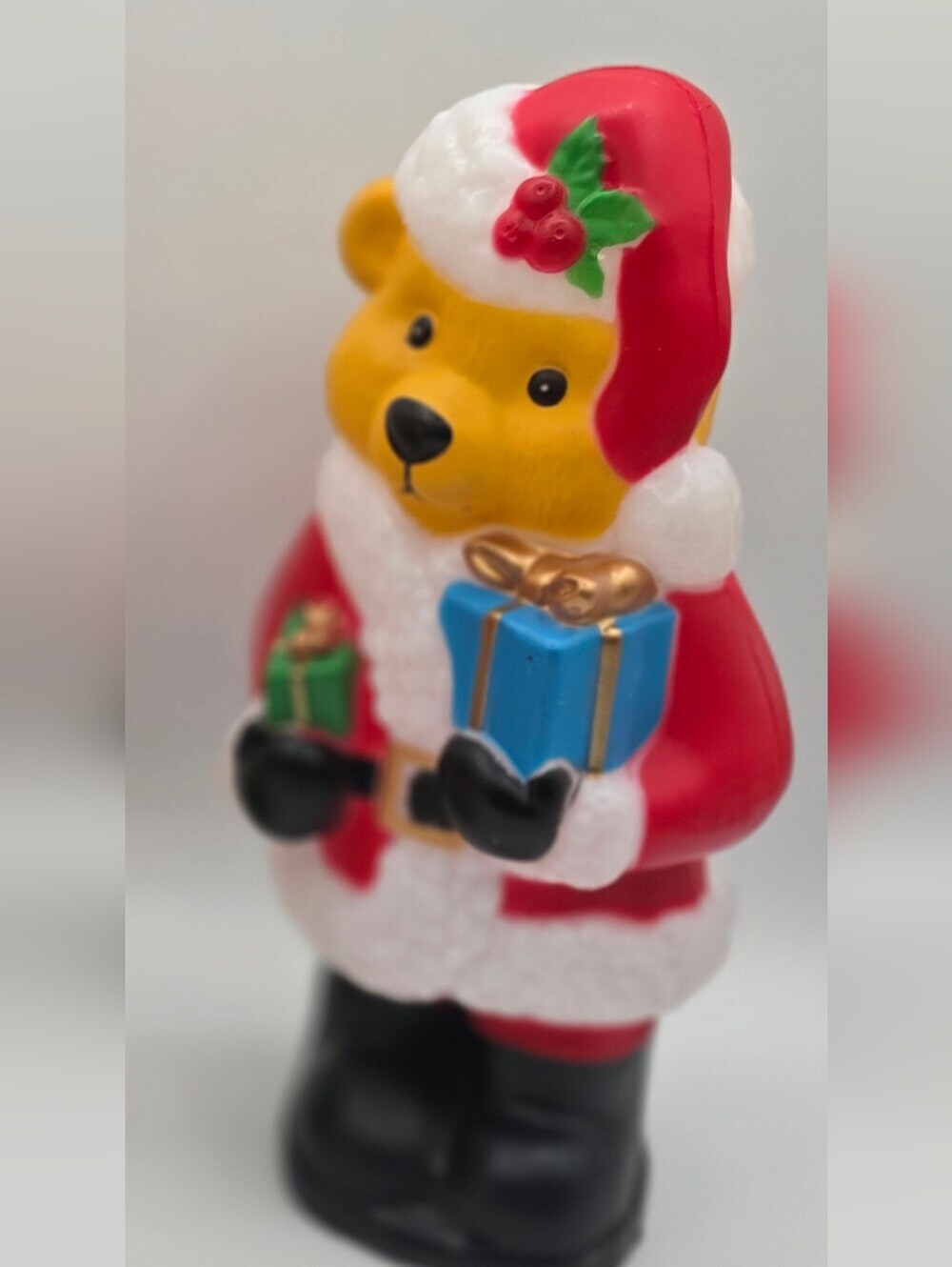 Santa Bear 11" Blow Mold Christmas Decor Tabletop Light Up Holiday Decorations - Picture 3 of 9
